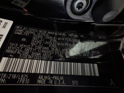 2025 Toyota Sienna Platinum 7 Passenger