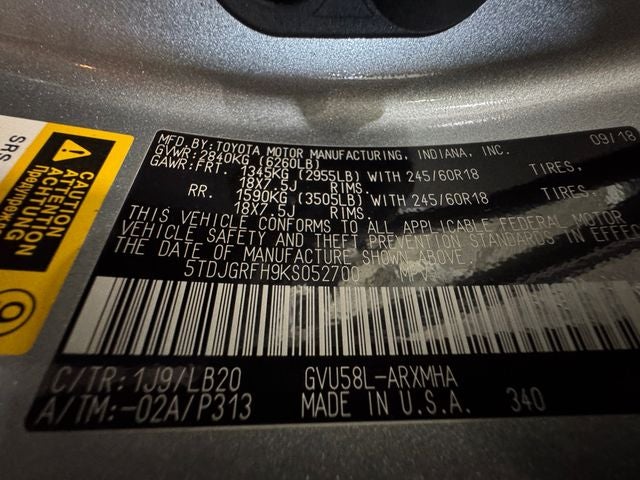 2019 Toyota Highlander Hybrid XLE