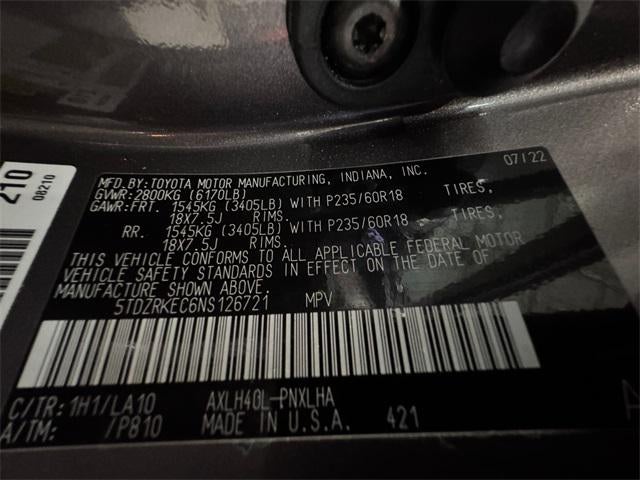 2022 Toyota Sienna Limited 7 Passenger