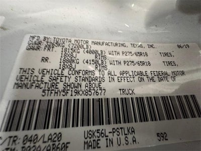 2019 Toyota Tundra Limited