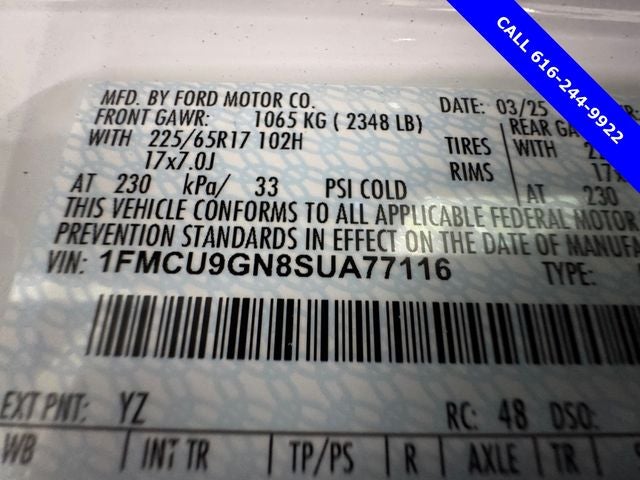 2025 Ford Escape Active 1.5 Liter EcoBoost AWD