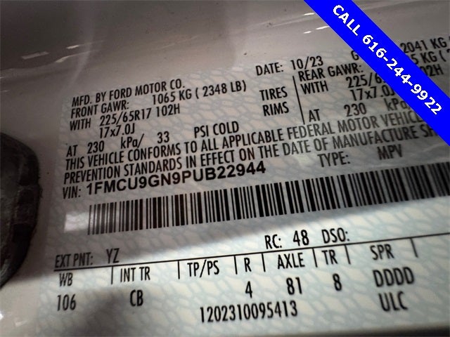 2023 Ford Escape Active 1.5 Liter EcoBoost AWD