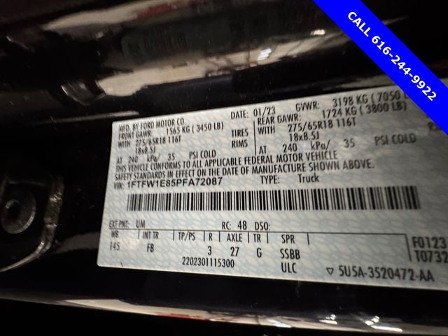 2023 Ford F-150 XLT 3.5 Liter V6 EcoBoost SuperCrew 4WD