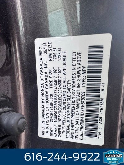 2014 Honda CR-V EX-L 2.4 Liter AWD