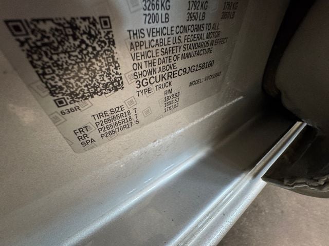 2018 Chevrolet Silverado 1500 LT LT2 5.3 Liter V8 EcoTec3 Crew Cab 4WD