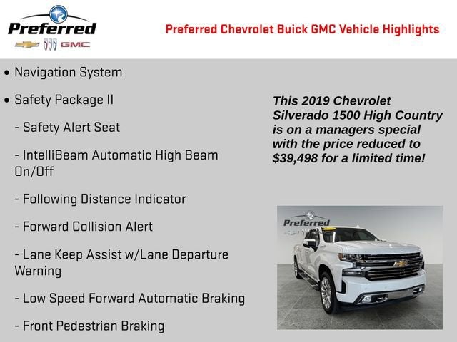 2019 Chevrolet Silverado 1500 High Country