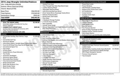 2016 Jeep Wrangler Unlimited Rubicon