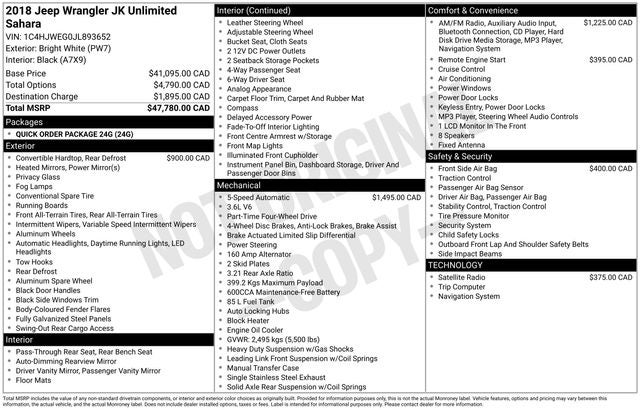 2018 Jeep Wrangler JK Unlimited Sahara