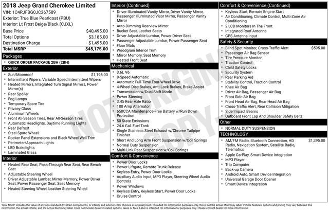 2018 Jeep Grand Cherokee Limited 4x4