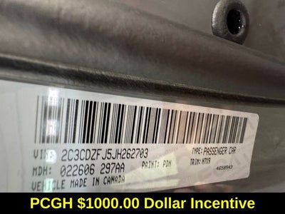 2018 Dodge Challenger T/A 392 6.4 Liter V8 SRT Hemi 2D coupe RWD Manual Transmis