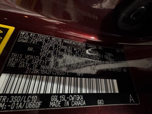 2015 Lexus RX 350 350 3.5 Liter V6 AWD