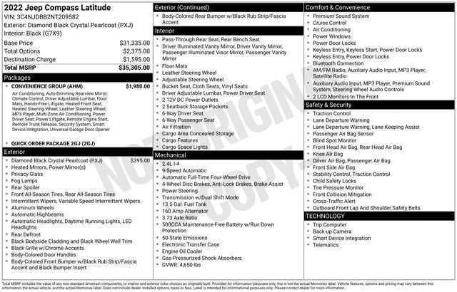 2022 Jeep Compass Latitude 4x4