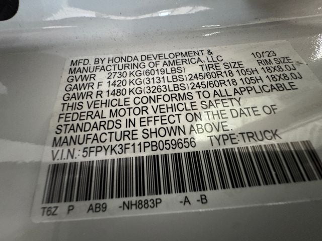 2023 Honda Ridgeline Sport