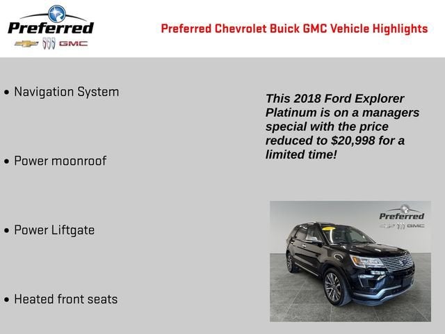 2018 Ford Explorer Platinum